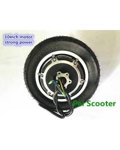 10 inch 10inch BLDC strong power brushless no-gear dc scooter wheel hub motor double shafts with tire phub-10sp