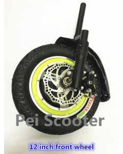 12 inch car head hub motor wheel with completely front fork and disc brake phub-12tf