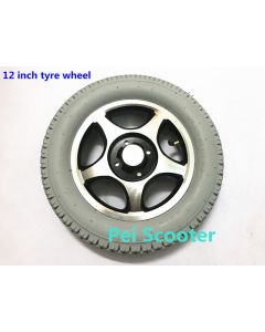 12inch 12 inch aluminum alloy inflatable rear wheel motor drive wheel anti-slip wheel tires phub-12t