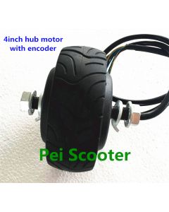 4 inch double shaft brushless non-gear electric scooter dc wheel hub motor with encoder phub-4de