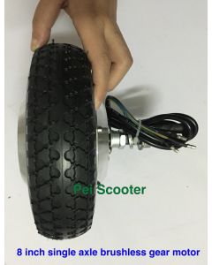 8 inch 8inch single shaft brushless geared dc hub wheel motor for scooter motor phub-175