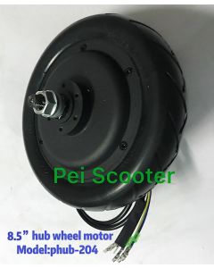 8.5 inch brushless gearless dc hub motor wheel double shaft for scooter diy kit phub-204