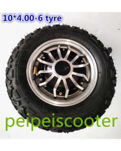 10inch 10 inch 10*4.00-6 tire single axle dc hub wheel motor for your DIY scooter motor phub-169